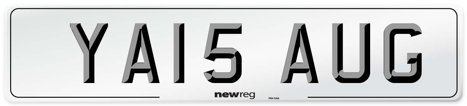 YA15 AUG Number Plate from New Reg